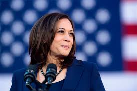 Kamala Harris ready for her speech. 