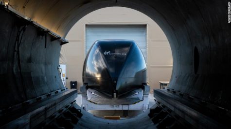 Image of the Hyper-loop from inside the vacuum tunnel.