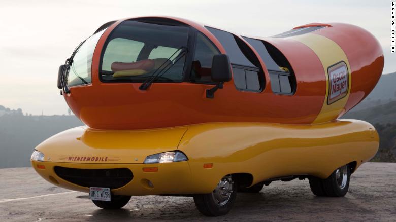 This is an image of the 27-foot-long Wienermobile.