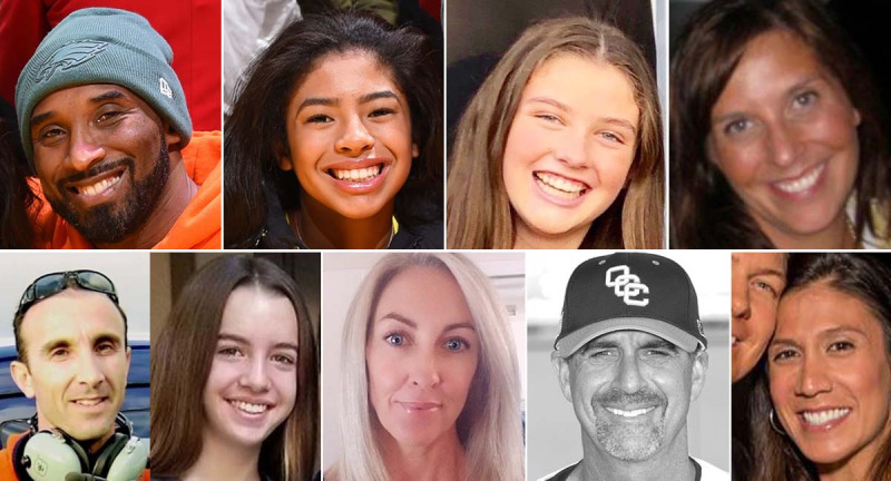 All Nine Victims of Calabasas Helicopter Crash