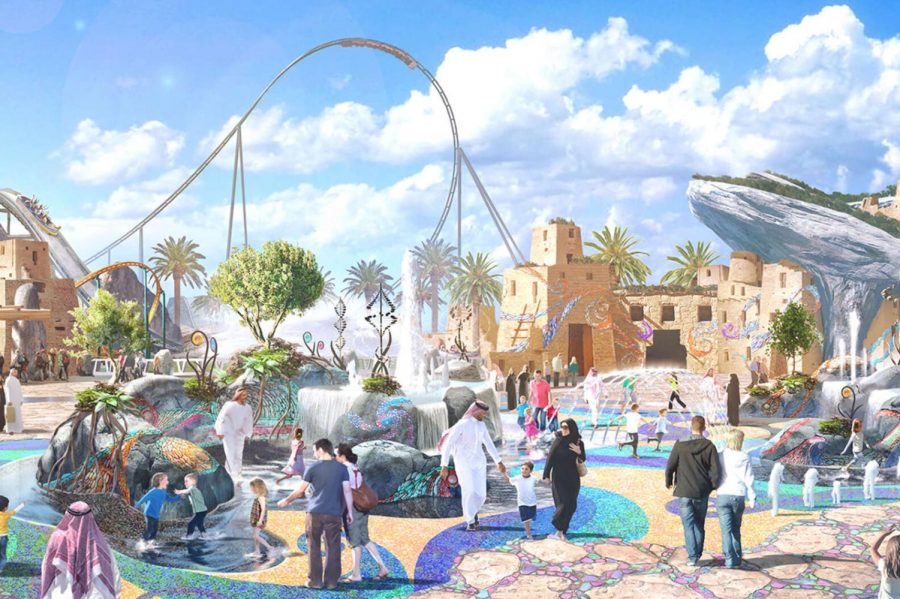 This is what one of the lands will look like inside the new Six Flags.