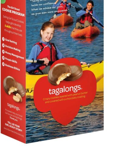 Tagalongs with that crunch cracker, chocolate and creamy peanut butter.