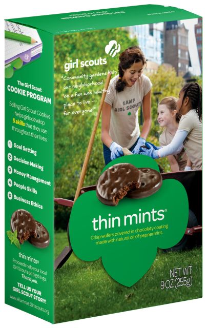 Thin mints have a  delicious mint chocolate ice-cream flavor.