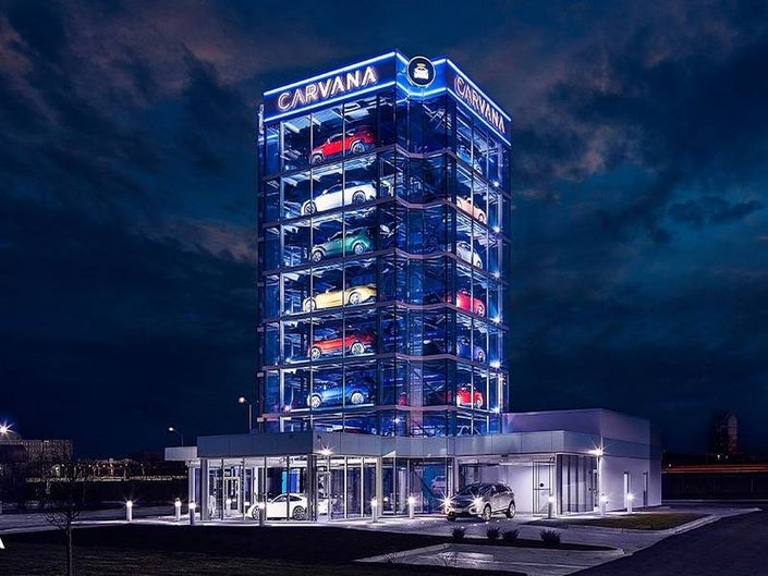 Carvana car vending machine.