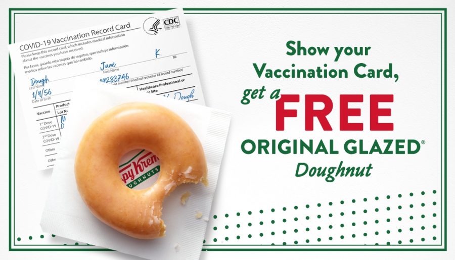 Krispy+Kreme+has+a+special+promotion+for+people+who+get+vaccinated.