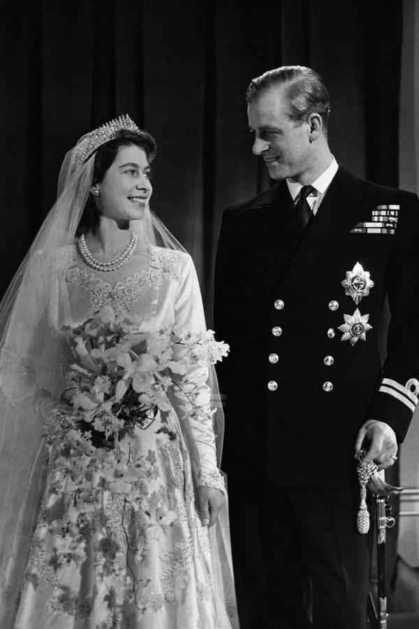 Queen Elizabeth II and Prince Philip on their wedding day more than 70 years ago
