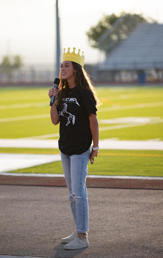 Alexis Abney gives a speech at the senior sunrise (Photo By: Mrs. Mason)