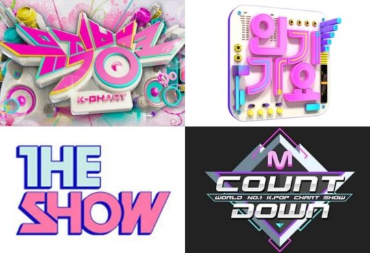 Logos for the main 4
K-Pop music shows