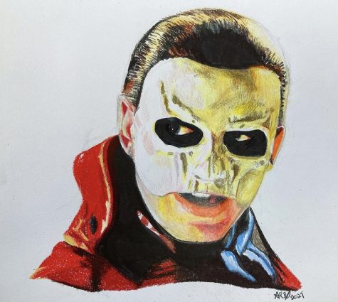 Audrey Daviss drawing of the Phantom that gained the attention of the official Phantom of the Opera Instagram.