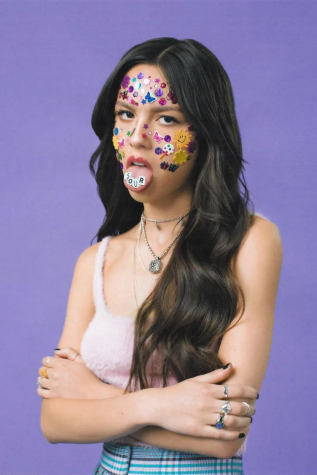 Olivia Rodrigo on the cover of SOUR