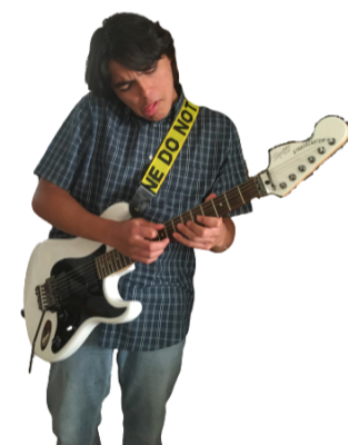 Boden Hardinger shredding on his guitar