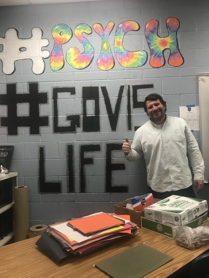 Mr. Nighswonger with his slogan #GovIsLife