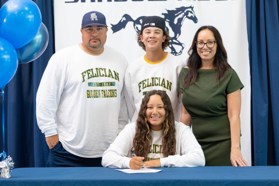 Senior, Mikayla Brown and her family.