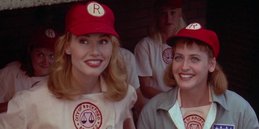 Geena Davis (left) and Lori Petty (right) in A League of Their Own