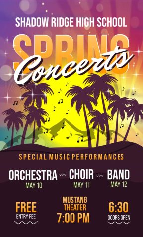 Spring Concerts for Orchestra, Band, and Choir
