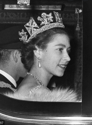 A young Queen Elizabeth coming home from her coronation
