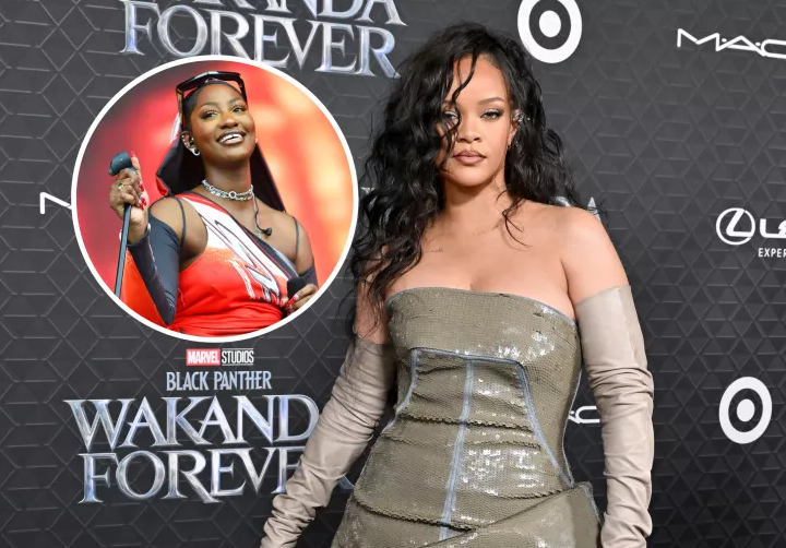 Rihanna+attending+the+Black+Panther%3A+Wakanda+Forever+Premiere