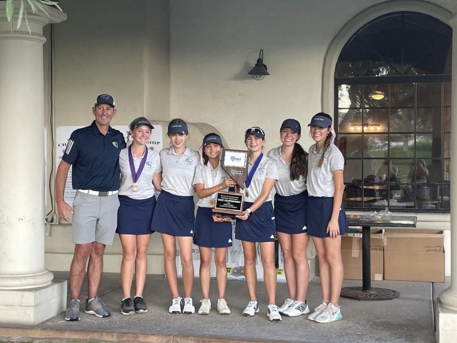 The Girl Golf Team after the won the State Championship
