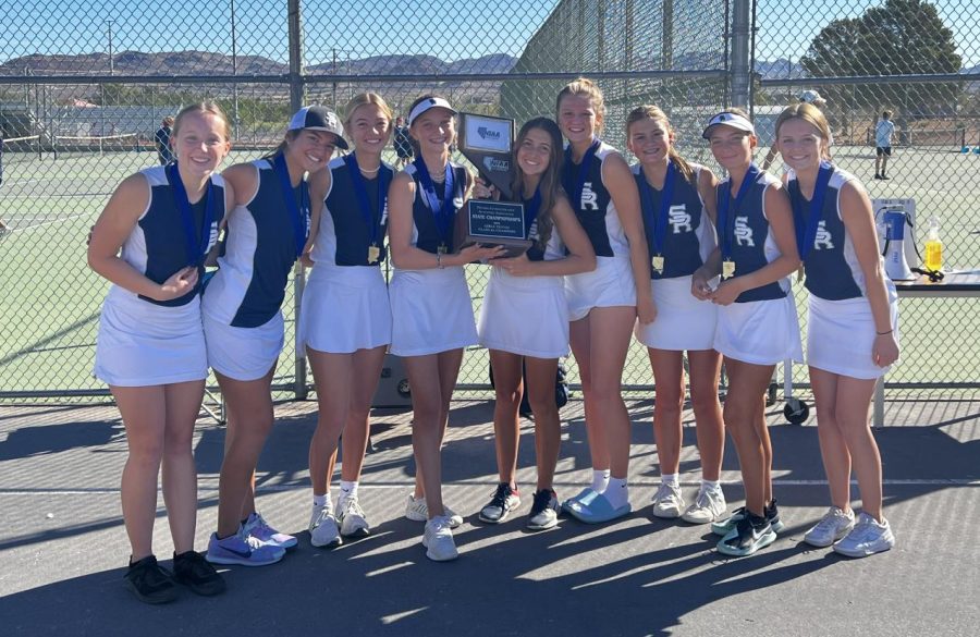 Shadow’s Women’s Tennis team after winning the State Championships!
