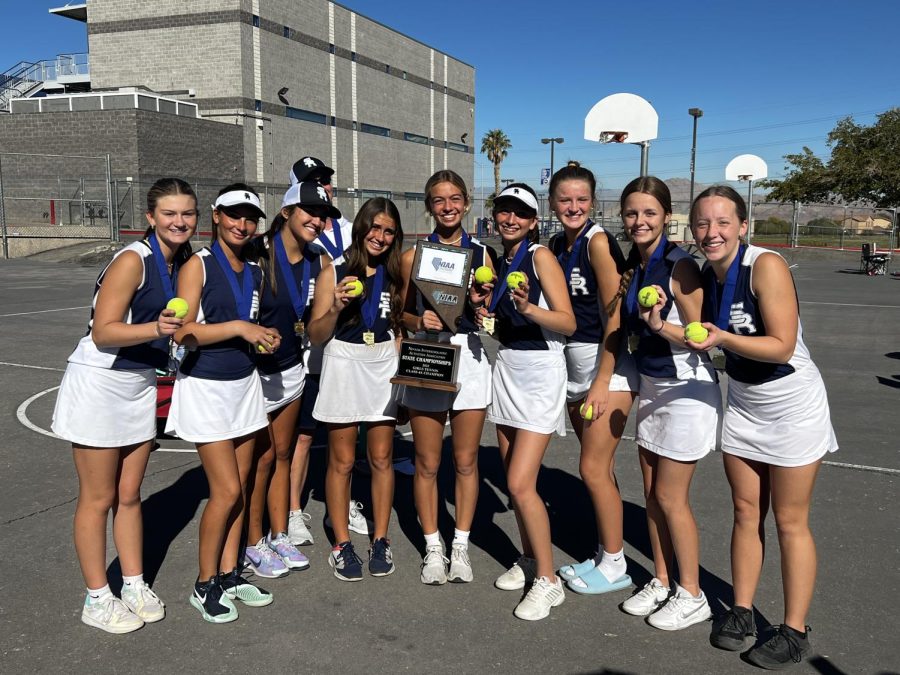 Shadows Womens Tennis team after winning the State Championships!