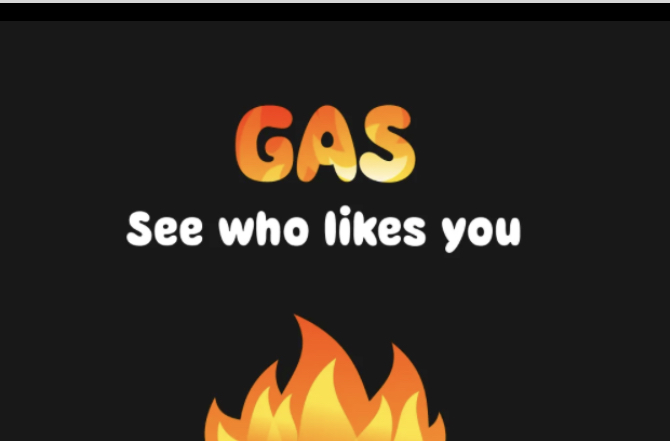 GAS app logo along with their slogan