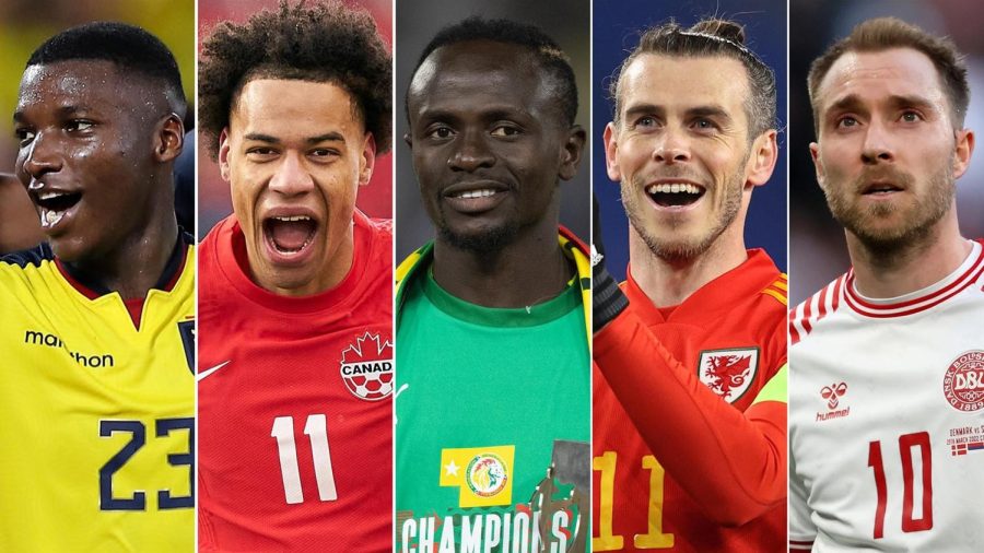 Collage of players at the World Cup!