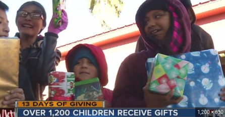 The toy drive made the news