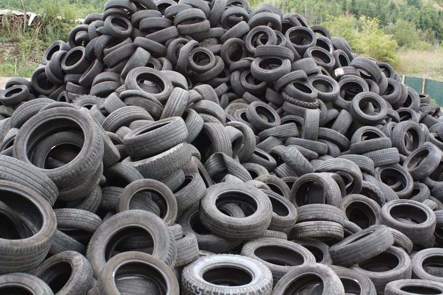 A pile of wheels