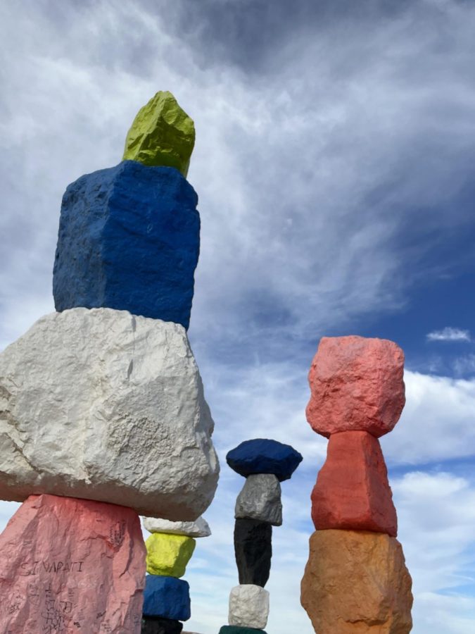 The Seven Magic Mountains up close