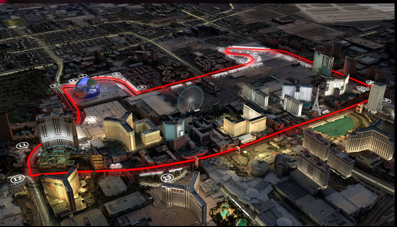 The+track+layout+for+Formula+1+Las+Vegas.