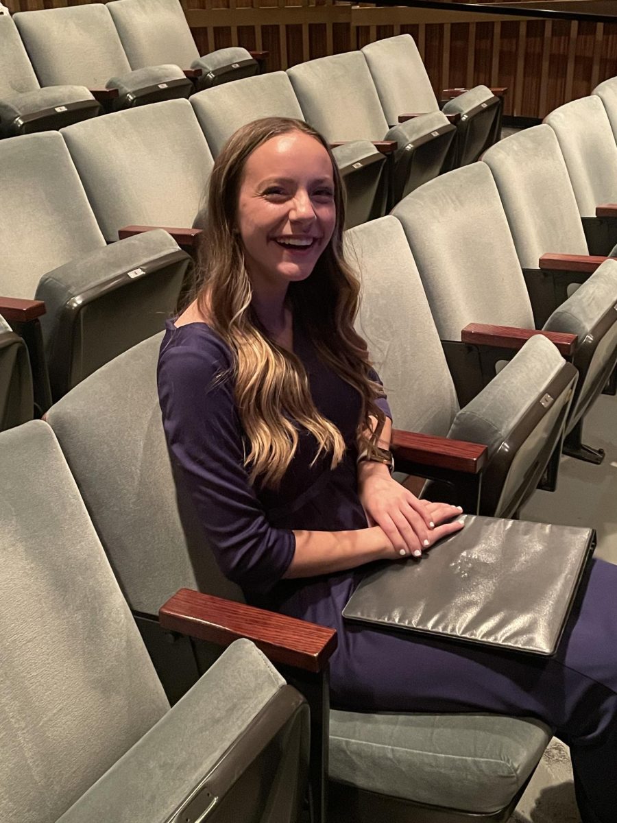 Lindsey Cleveland with a bright smile while waiting for a big concert

