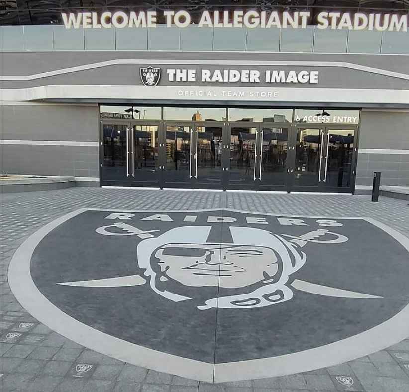 One of the entrances to the Raiders Stadium