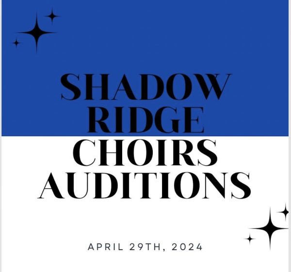 Save the date! Auditions on April 29th, 2024 (Courtesy of Shadow Ridge Choirs Instagram) 
