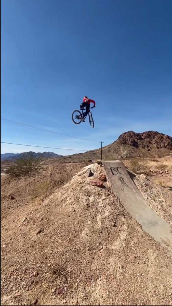 Grondahl jumping his BMX bike