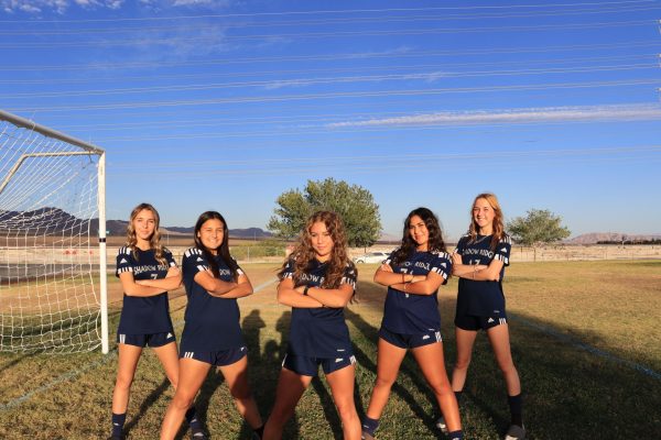 The fierce soccer seniors on the field. (Courtesy of Sophia Snow) 