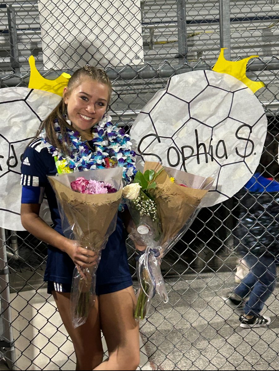 Sophia Snow on Senior Night 