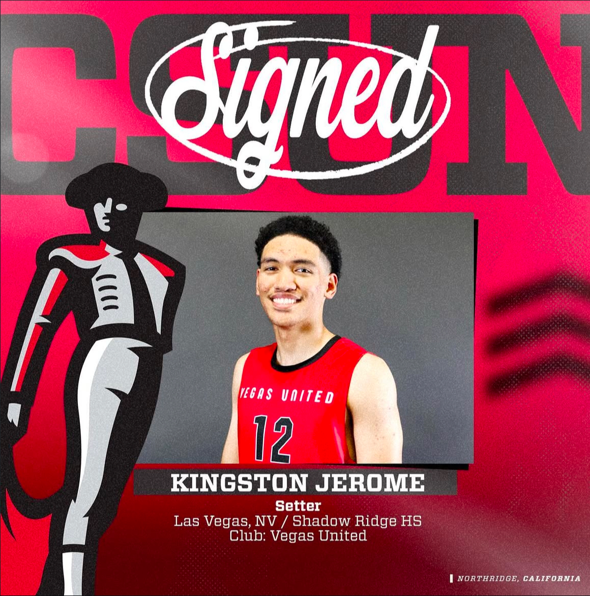 Kingston Jerome signed to California State University Northridge on November 13th of 2024.