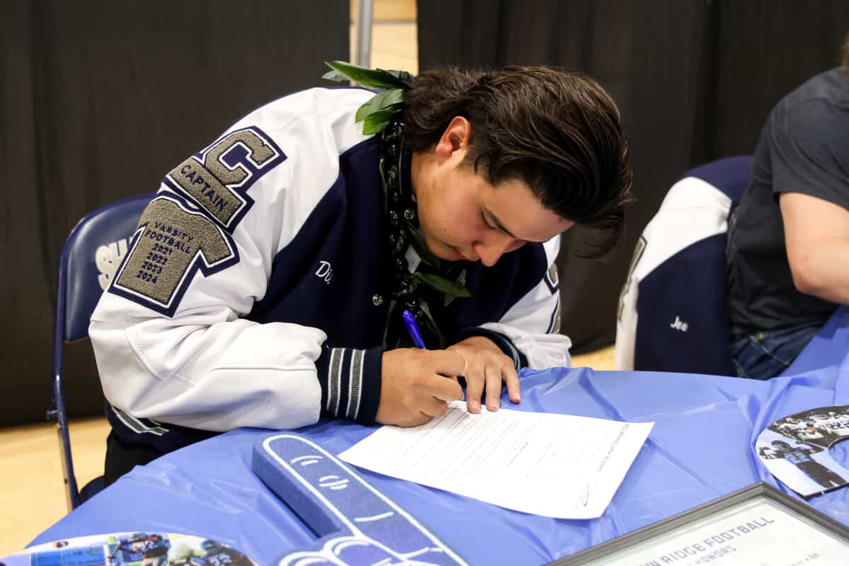 Diego Madrid at the Shadow Ridge Signing Day.