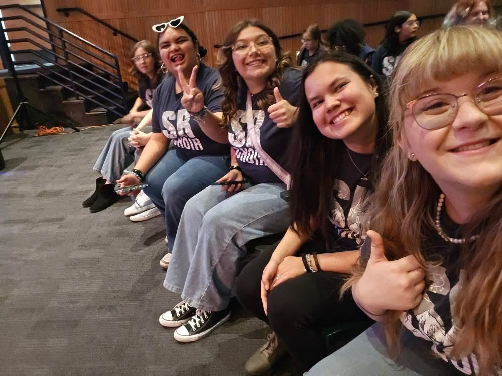 Choir students before the show