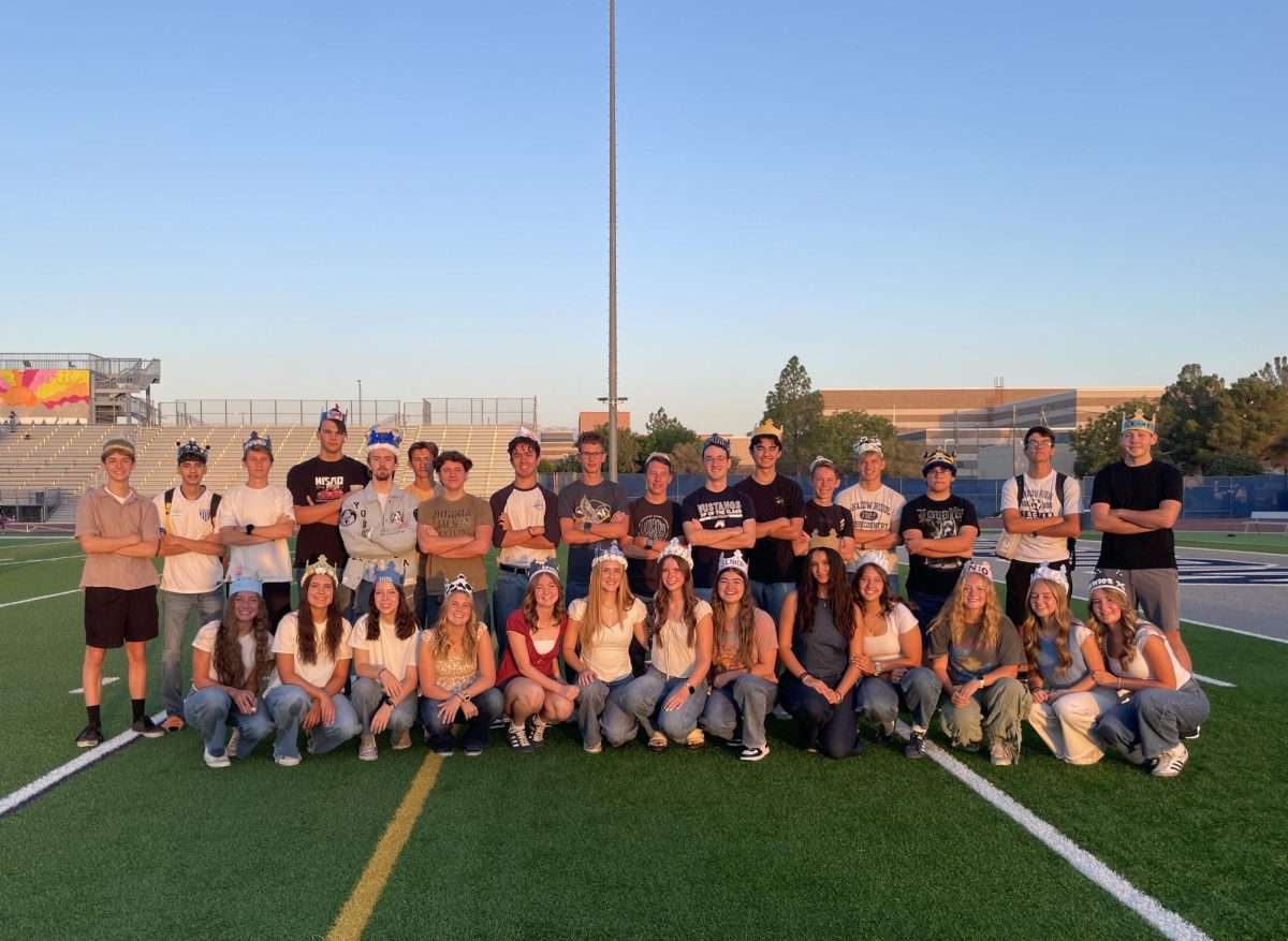 Christensen with a bunch of her senior classmates during the sunrise.