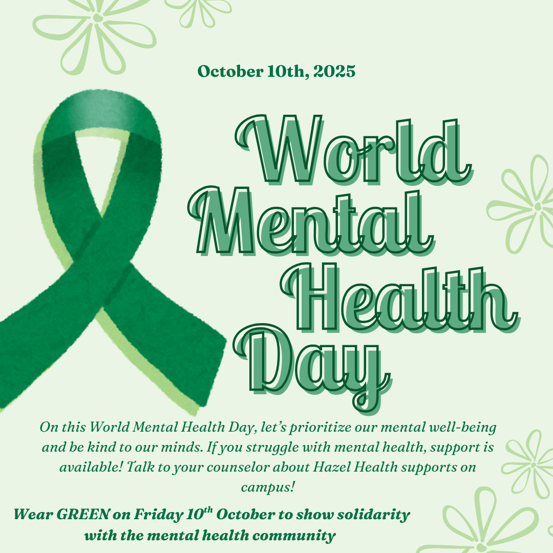Flier to promote World Mental Health Day.