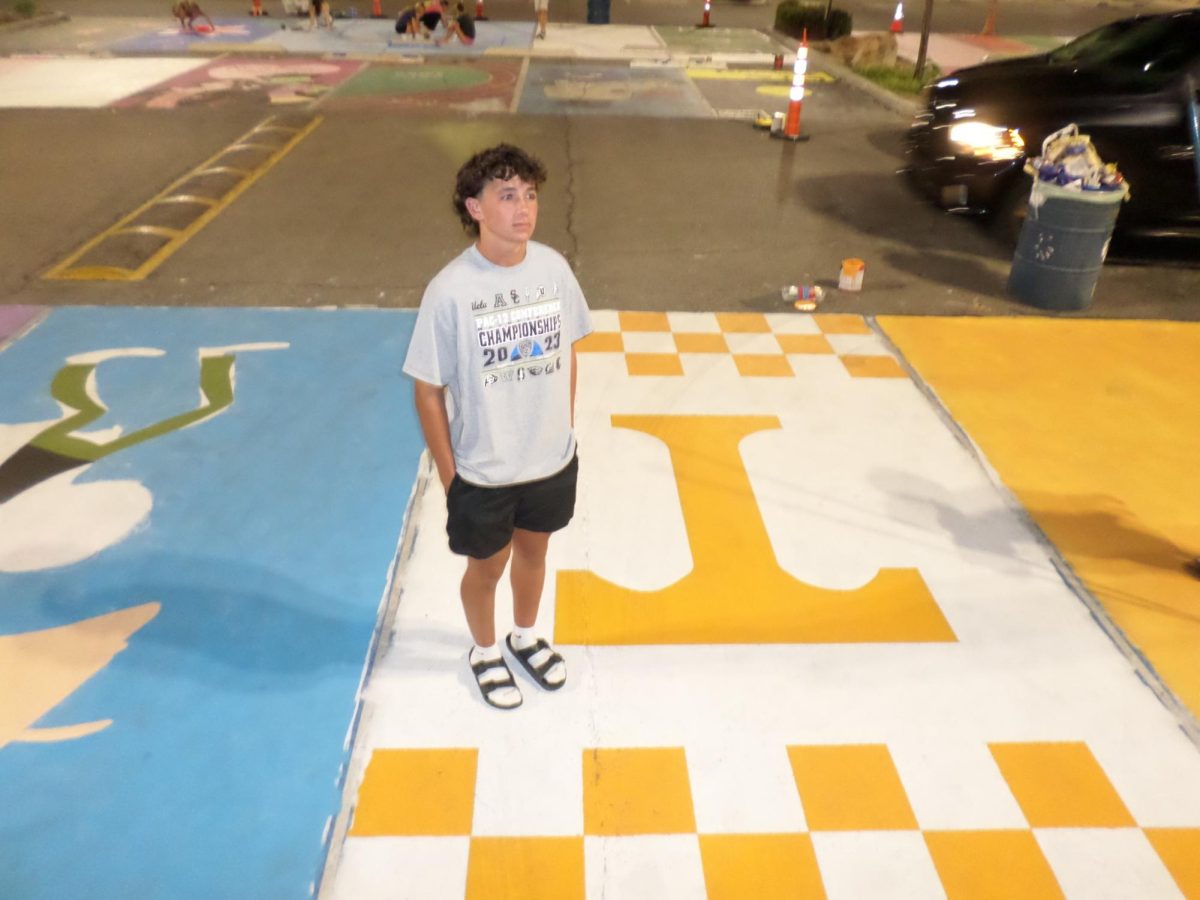 Aiden Wood with his completed spot.