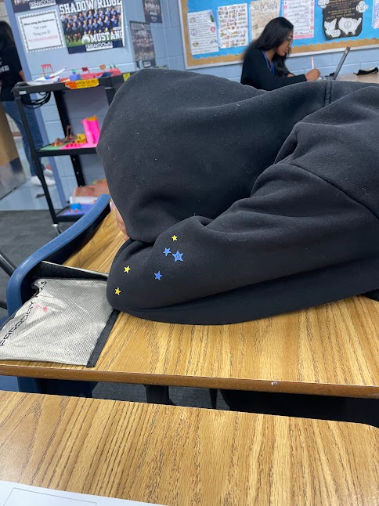 Student sleeping in class