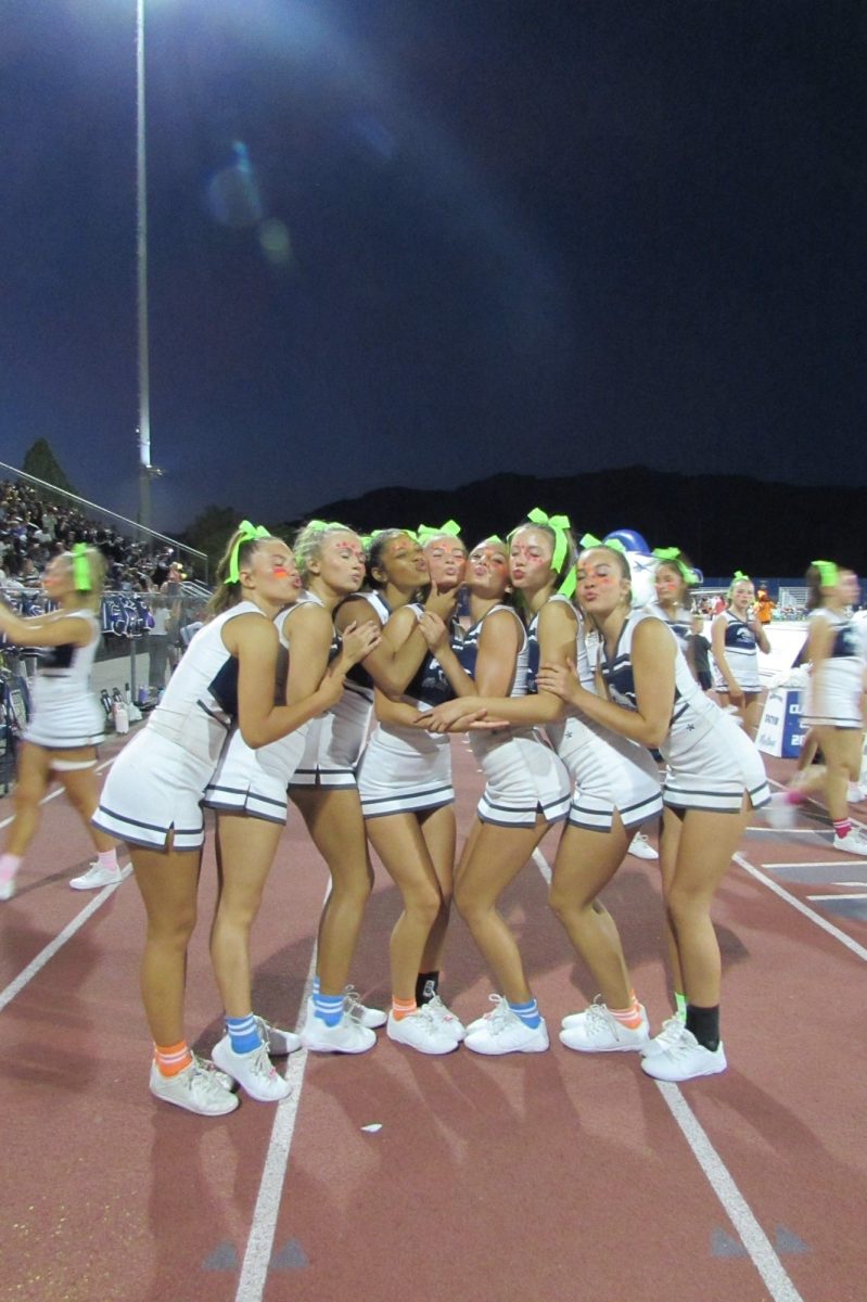 Shadow Ridge Cheer after cheering a football game.