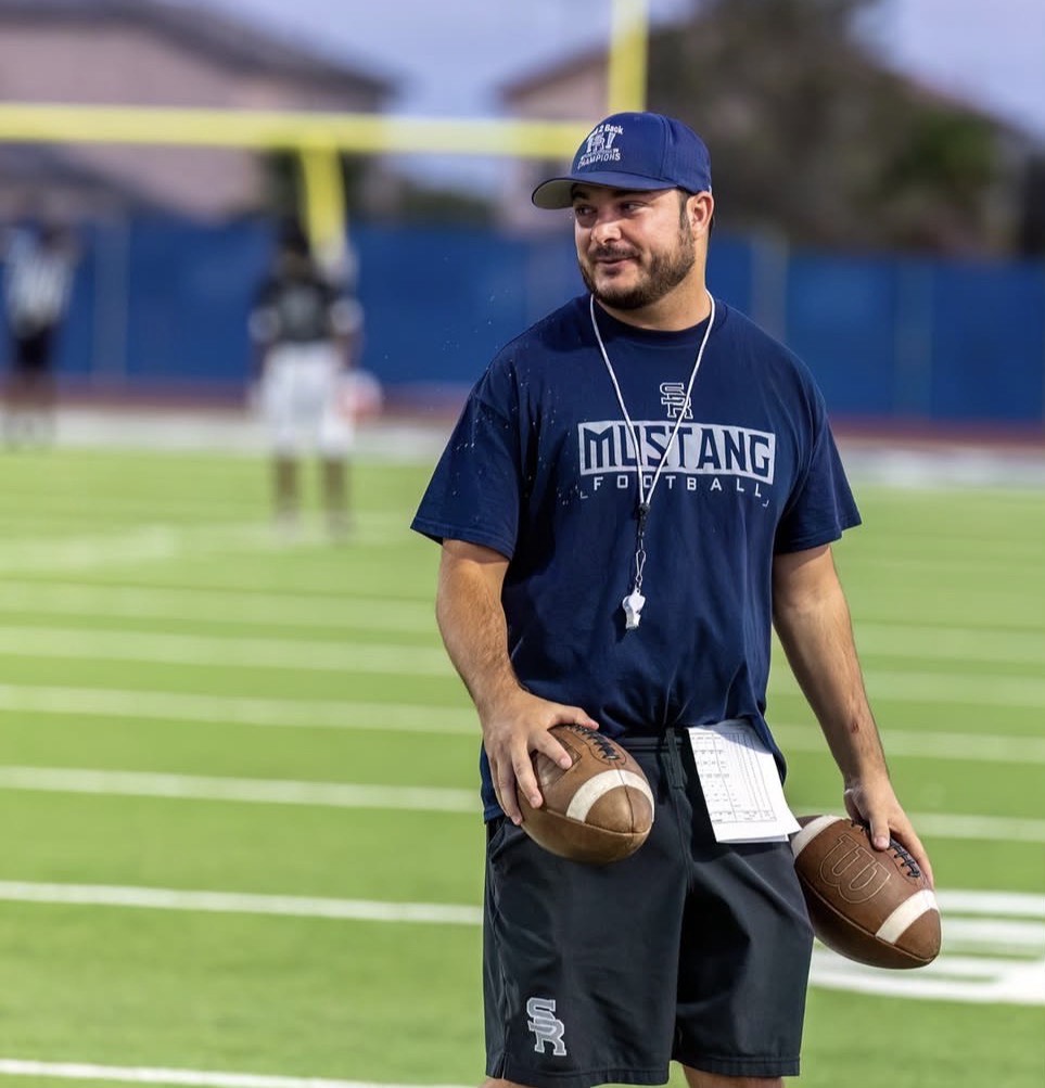 Coach Buteyn getting ready for a scrimmage.