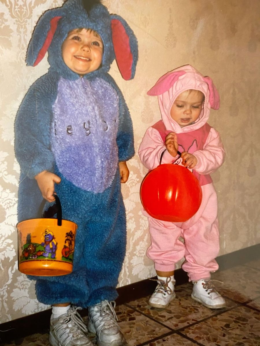 Abbie McArthur preparing to trick or treat.