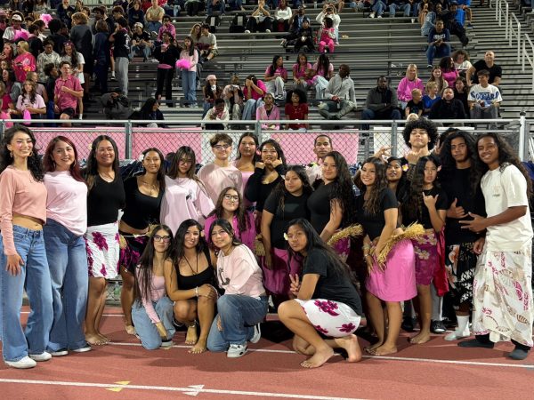LSU and Poly club together at the football game. 