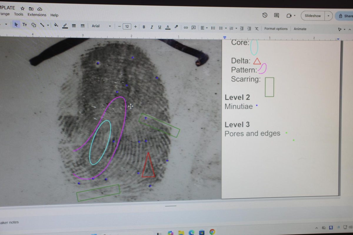A close up of a finger print 