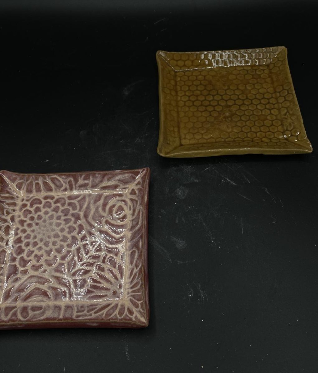 Ceramics pieces made by advanced ceramic students. 