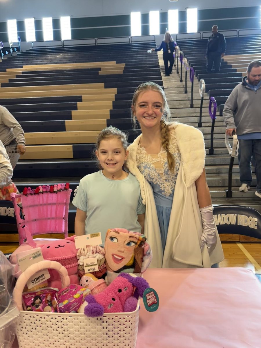Dava and Emma with her basket.